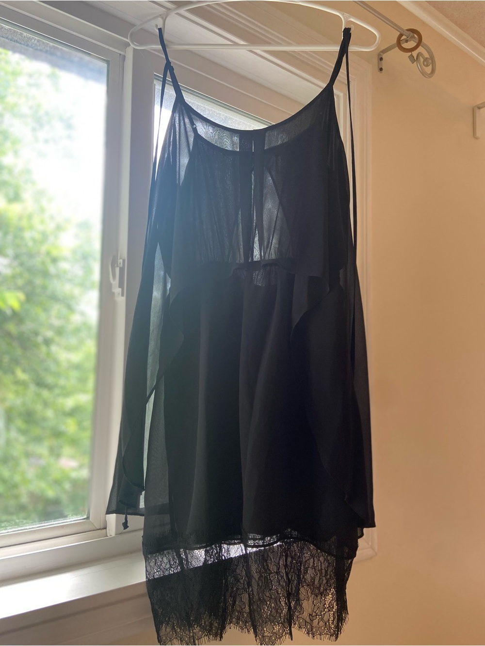 BCBGeneration Black Sheer Lace Mini Dress - Celeb Style M